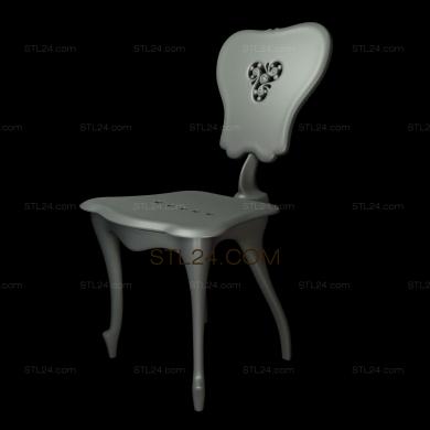 Chair (STUL_0024) 3D models for cnc