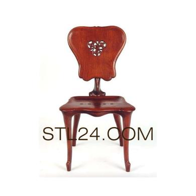 Chair (STUL_0024) 3D models for cnc