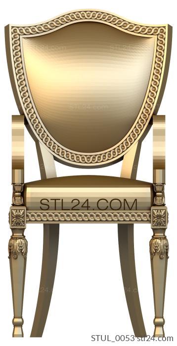 Chair (STUL_0053) 3D models for cnc