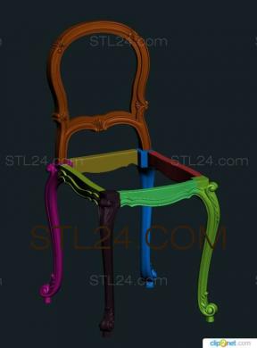 Chair (STUL_0061) 3D models for cnc