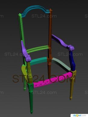 Стулья (STUL_0064) 3D модель для ЧПУ станка