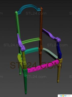 Стулья (STUL_0064) 3D модель для ЧПУ станка
