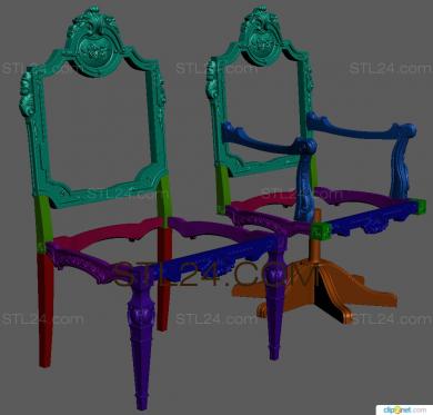 Chair (STUL_0073) 3D models for cnc