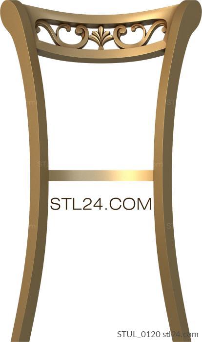 Стулья (STUL_0120) 3D модель для ЧПУ станка