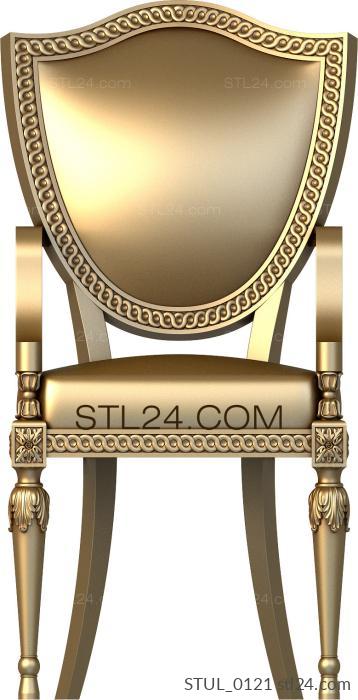 Стулья (STUL_0121) 3D модель для ЧПУ станка