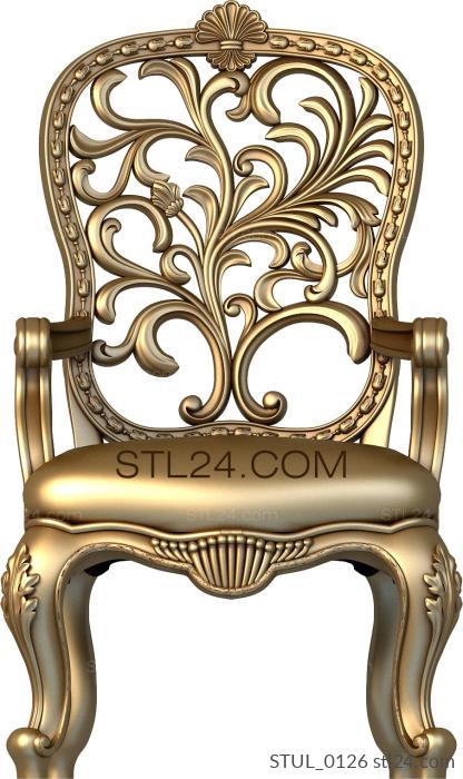 Chair (STUL_0126) 3D models for cnc