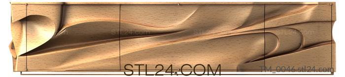 Stand (Modern chest of drawers with abstract relief, TM_0046) 3D models for cnc