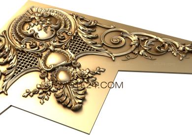 Corner (Rococo style, UG_0024-9) 3D models for cnc