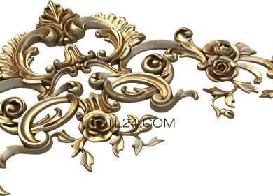 Corner (Wedding roses, UG_0042-9) 3D models for cnc