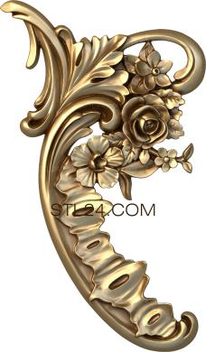 Corner (Flower harmonica, UG_0066-9) 3D models for cnc