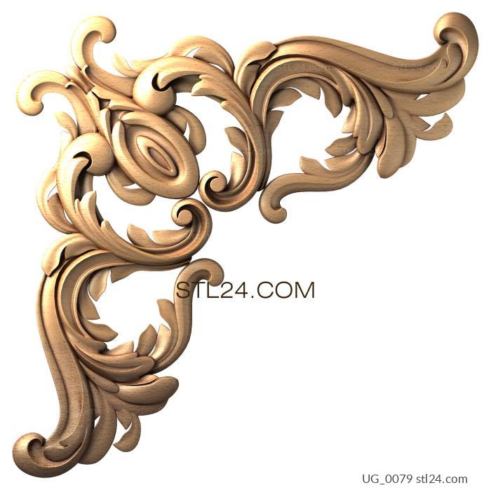 Corner (Harp sounds, UG_0079) 3D models for cnc