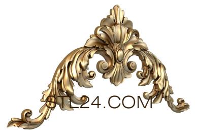 Corner (Crown of leaves, UG_0140) 3D models for cnc