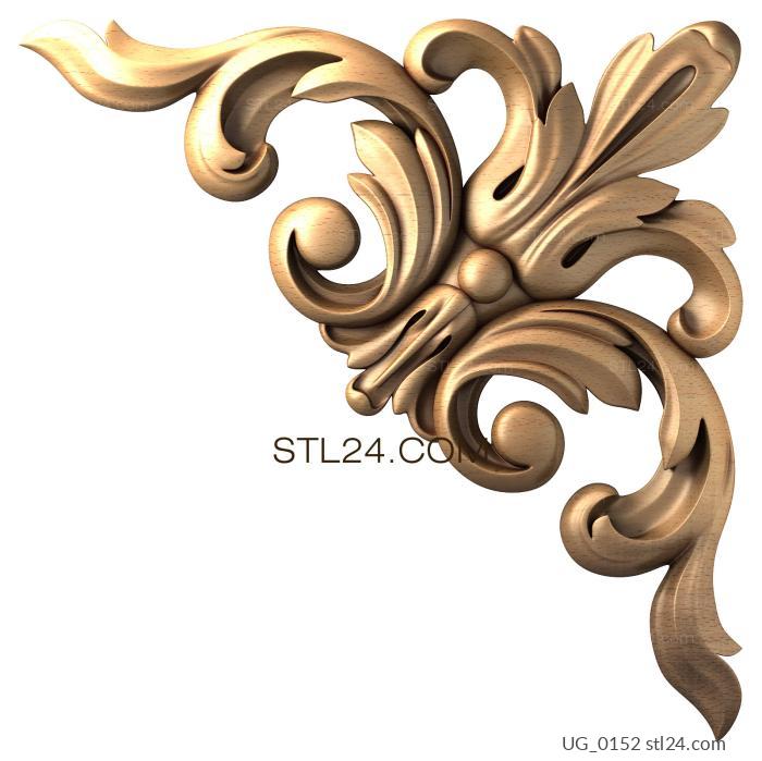 Corner (Crown of lilies-1, UG_0152) 3D models for cnc
