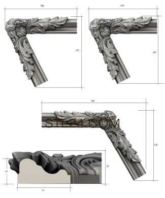 Угловые элементы (Острые уголки, UG_0155) 3D модель для ЧПУ станка