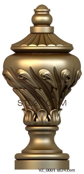 Vases (The vortex, VZ_0001) 3D models for cnc