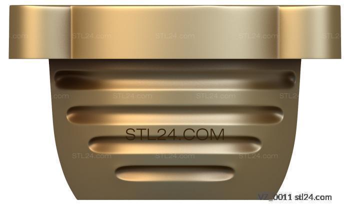 Вазы (3д модель вазы резной для ЧПУ, stl, VZ_0011) 3D модель для ЧПУ станка