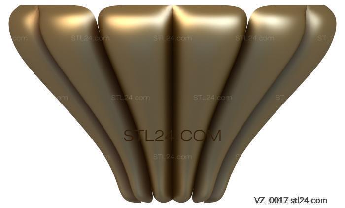 Вазы (VZ_0017) 3D модель для ЧПУ станка