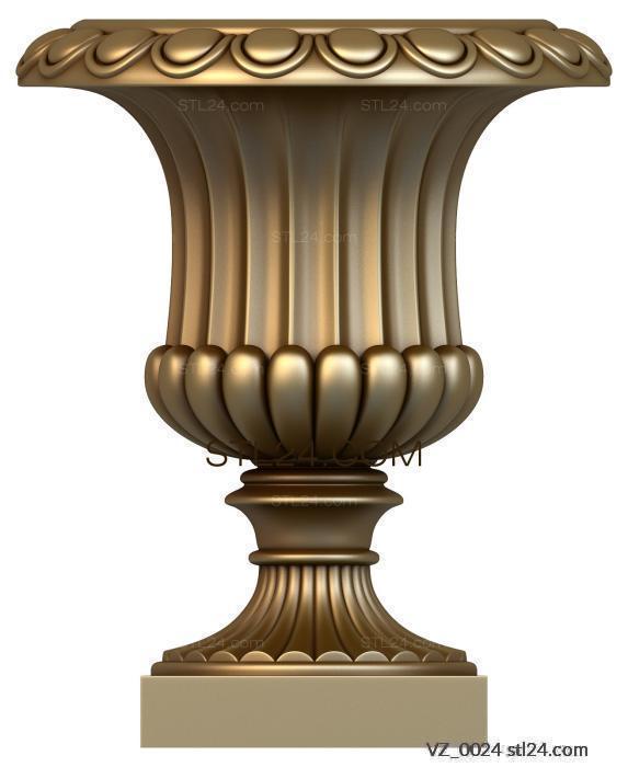 Vases (Malachite, VZ_0024) 3D models for cnc