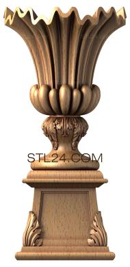 Vases (Petunia, VZ_0025) 3D models for cnc