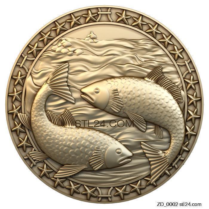 Zodiac (Fish, ZD_0002) 3D models for cnc